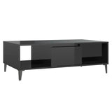 Coffee Table High Gloss Black 103.5x60x35 cm Engineered Wood 806029