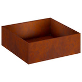 Garden Planter 2 pcs Rusty 60 x 60 x 20 cm Weathering Steel 8005007