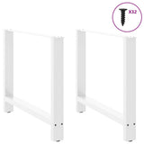 Dining Table Legs White 2 pcs 90x cm Steel 4013317