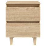 ZNTS Bed Cabinet with Solid Pinewood Legs Sonoma Oak 40x35x50 cm 805857