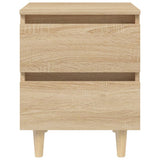 ZNTS Bed Cabinet with Solid Pinewood Legs Sonoma Oak 40x35x50 cm 805857