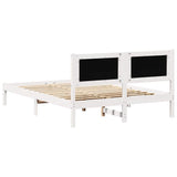 Bed Frame Light Grey 140 x 200 cm Solid Pine Wood 878188