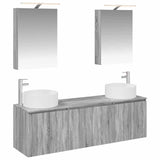 Bathroom Cabinet Set 5 pcs Grey Sonoma Engineered Wood 3406556