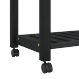 Kitchen Trolley MONZA Black 60 x 40 x 88.5 cm Solid Pine Wood 42027035
