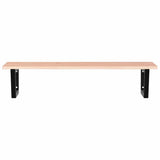 Basin Shelf Wall Mounted Steel and Solid Wood Oak 3302615