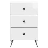 Bedside Cabinet with Drawer High Gloss White 43 x 41 x 66.5 cm 895479