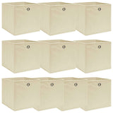 Storage Boxes 10 pcs Cream 32x32x32 cm Fabric 288359