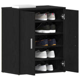 Shoe Cabinet Black Oak 60 x 35 x 70 cm Engineered Wood 862682