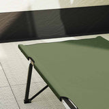 Folding Camping Bed Green 206 x 76 x 74 cm Oxford and Steel 42003166