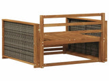 Outdoor Middle Sofa Solid Acacia Wood Natural 3438933