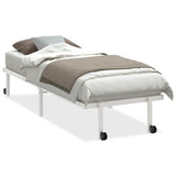 Bed Frame without Mattress Foldable White 80x200 cm Steel 4103965