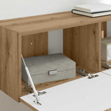 TV Wall Cabinet 98 x 31 x 29.5 cm Artisian Oak Engineered Wood 892247