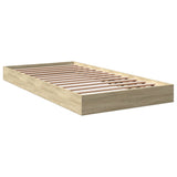 Bed Frame without Mattress Sonoma Oak 100x200 cm Engineered Wood 842058