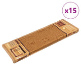 Stair Mats Self-adhesive 15 pcs 65x21x4 cm Beige 326207