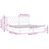 Bed Frame with Headboard Black 180 x 200 cm Velvet 42027696