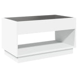 Coffee Table with Infinity LED White 90x50x50 cm 847665