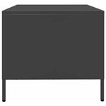 ZNTS Coffee Table Black 68.5x50x43.5 cm Cold-rolled Steel 851280