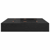 Storage Bed Frame Black Oak 200 x 200 cm Engineered Wood 3335358