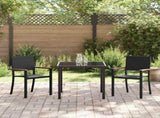 Garden Dining Set 3 pcs Black Powder-Coated Steel 3379415