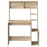 Desk with Shelves Sonoma Oak 100x45x140 cm Engineered Wood 860438