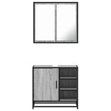 2 Piece Bathroom Furniture Set Grey Sonoma Engineered Wood 3300908