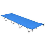 Camping Beds 2 pcs 180x60x19 cm Oxford Fabric and Steel Blue 312483