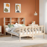 Bookcase Bed without Mattress 160x200 cm Solid Wood Pine 3322137
