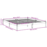 Extra Long Bed Frame without Mattress 180x210 cm Solid Wood Pine 852410