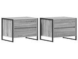 Bedside Table with Drawer 2 pcs Grey Sonoma 50 x 39.5 x 50 cm 886685