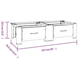 Double Washing and Drying Machine Pedestal with Drawers White 51195