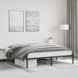 Metal Bed Frame without Mattress Black 180x200cm 373659