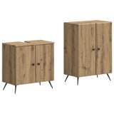2 Piece Bathroom Cabinet Set BREDA Artisan Oak Engineered Wood 3417647