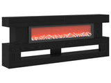 Electric Fireplace Black Oak 150 x 21 x 77 cm Engineered wood 8020833