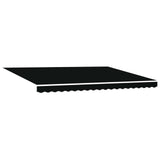 Manual Retractable Awning with LEDs Black and White 4 x 3 m 3419296