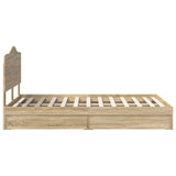 Storage Bed with Drawer Sonoma Oak 120 x 200 cm Engineered Wood 3413522