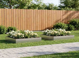 Garden Planter 2 pcs Silver 80 x 80 x 20 cm Stainless Steel 8005017