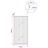 Gabion with 5 mm Wire and 5x5 cm Mesh 50x10x100 cm 3463963
