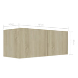 8 Piece TV Cabinet Set Sonoma Oak Engineered Wood 3079007