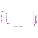 ZNTS Patio Retractable Side Awning 180x500 cm Black 313405