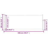ZNTS Patio Retractable Side Awning 180x500 cm Black 313405