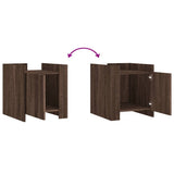 Bedside Cabinet Brown Oak 45x50x50 cm Engineered Wood 848303