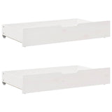 Daybed with Drawers without Mattress White 90x200 cm Solid Wood 3302072