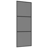 Sliding Door 76 x 205 cm Tempered Glass and Aluminium 42054108