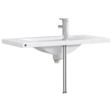 Bathroom Wash Basin Chrome 81 x 40 x 17.5 cm Metal 890236