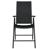 7 Piece Garden Dining Set Black 3099105