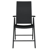 7 Piece Garden Dining Set Black 3099111