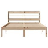 Bed Frame without Mattress 135x190 cm Double Solid Wood Pine 3306531