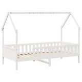 Kids' House Bed Frame without Mattress White 80x200 cm Pine 850705