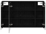 Bathroom Mirror Cabinet Black Oak 73.5 x 16 x 62.5 cm 889168