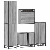 4 Piece Bathroom Furniture Set Grey Sonoma Engineered Wood 3301198